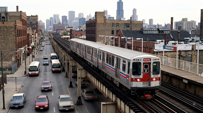 Chicago South Side CTA train from the 1990s